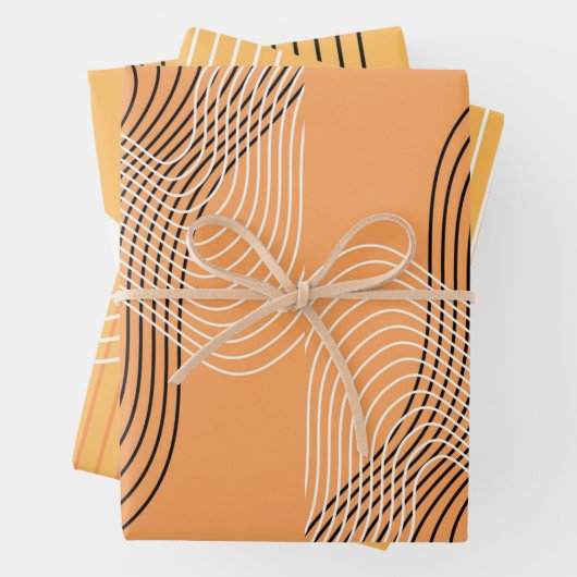 Moderne boog lijnkunst minimaal abstract inpakpapier vel (In situ)