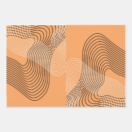 Moderne boog lijnkunst minimaal abstract inpakpapier vel