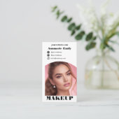Moderne boog make-up foto qr code logo visitekaartje (Staand voorkant)
