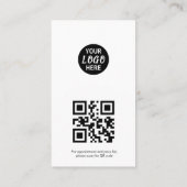 Moderne boog make-up foto qr code logo visitekaartje (Achterkant)