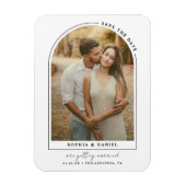 Moderne Boog met Foto Save The Date Magneet (Verticaal)