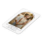 Moderne Boog met Foto Save The Date Magneet (Linkerzijde)