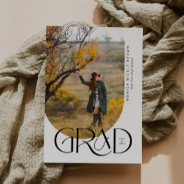 Moderne boog minimalistische foto afstudeerfeest kaart