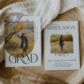 Moderne boog minimalistische foto afstudeerfeest kaart