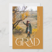 Moderne boog minimalistische foto afstudeerfeest kaart (Voorkant)