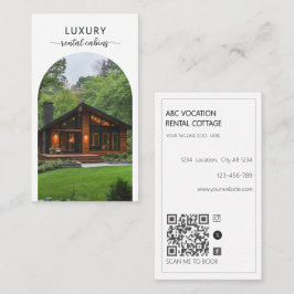 Moderne boog QR-code vakantieverhuur gastverblijf Visitekaartje