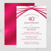 Moderne Boog Ruby 40-jarig Huwelijksjubileum Feest Kaart (Voorkant / Achterkant)