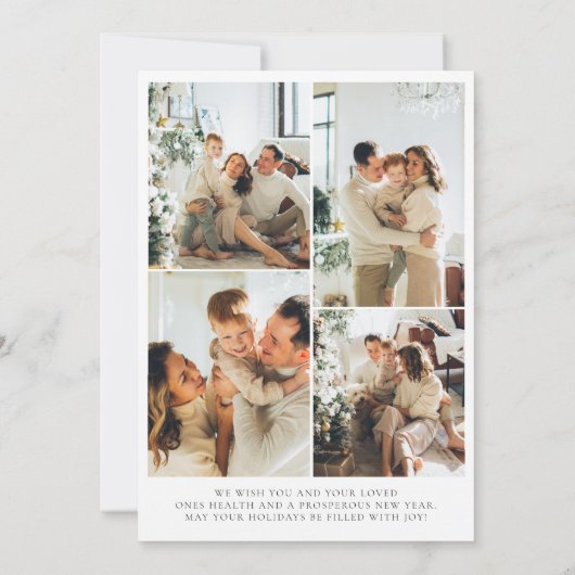 Moderne Boog Script Vakantie Feestdagenkaart (Achterkant)