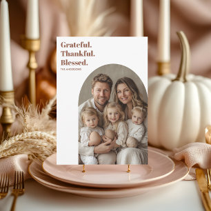 Moderne boog Thanksgiving foto Kaart