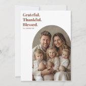 Moderne boog Thanksgiving-foto Kaart (Voorkant)