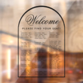 Moderne boog Transparant Alfabetisch Zitschema Raamsticker (Vel 2)