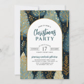 Moderne boog vakantie bos aangepaste kerstfeest kaart (Voorkant)