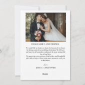 Moderne boog Vrolijk & Getrouwd Kerstmis Bruiloft Feestdagenkaart (Achterkant)