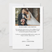 Moderne boog Vrolijk & Getrouwd Kerstmis Elopement Feestdagenkaart (Achterkant)