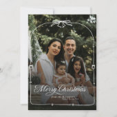 Moderne boog Vrolijke Kerstfoto Feestdagenkaart (Voorkant)