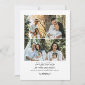 Moderne boog Vrolijke Kerstfoto Feestdagenkaart (Achterkant)