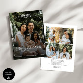 Moderne boog Vrolijke Kerstfoto Feestdagenkaart