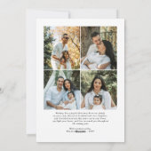 Moderne boog Vrolijke Kerstfoto Feestdagenkaart (Achterkant)