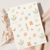 Moderne boog Waterverf eenvoudige kleding Baby sho Kaart