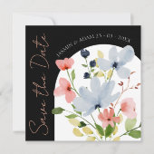 Moderne boog Zwart en Blush Bloemstuk Save The Dat Save The Date (Voorkant)