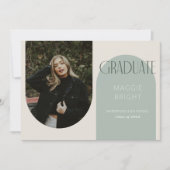 Moderne boogboho afstuderen aankondiging open huis (Voorkant)