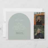 Moderne boogboho afstuderen aankondiging open huis (Achterkant)