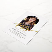 Moderne boogfoto 40e verjaardag Folie uitnodiging (Gedraaid)