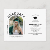 Moderne boogfoto afstudeerfeest uitnodiging (Voorkant)