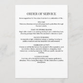 Moderne boogfoto begrafenis of herdenkingsdienst programmakaart (Achterkant)