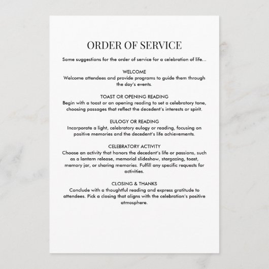 Moderne boogfoto begrafenis of herdenkingsdienst programmakaart (Achterkant)