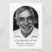 Moderne boogfoto begrafenis of herdenkingsdienst programmakaart (Voorkant)