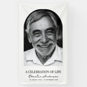 Moderne boogfoto begrafenis of herdenkingsdienst spandoek (Verticaal)