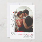 Moderne boogfoto Bewaar de datum Kaart (Voorkant)