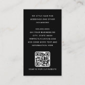 Moderne boogfoto dunne rand QR-code zwart Visitekaartje (Achterkant)