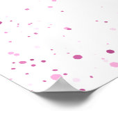 Moderne boogfoto roze  rozen en glitter poster (Hoek)