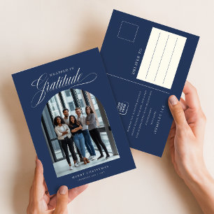 Moderne boogfoto Zakelijke kerstvakantie Briefkaart