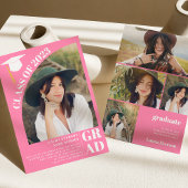 Moderne boogroze 5 foto's afstuderen kaart