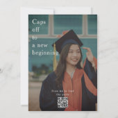 moderne boogvormige afstudeerceremonie  kaart (Achterkant)