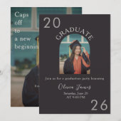 moderne boogvormige afstudeerceremonie  kaart (Voorkant / Achterkant)