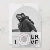 Moderne boogvormige Valentijnsdag-fotokaart Kaart (Voorkant)