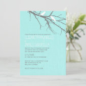 Moderne Boom Branches Wedding Invitations Kaart (Staand voorkant)