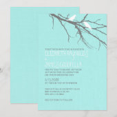 Moderne Boom Branches Wedding Invitations Kaart (Voorkant / Achterkant)