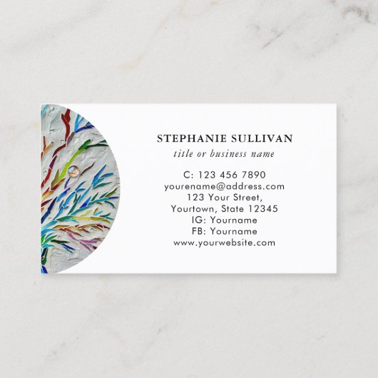 Moderne Boom van het Leven Professioneel Visitekaartje (Achterkant)