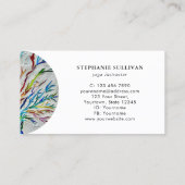 Moderne Boom van het Leven Yoga Instructeur Visitekaartje (Achterkant)