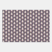 Moderne boom winterpatroon in pasteltinten inpakpapier vel (Voorkant)