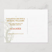 Moderne boombruiloft sparen de Datum Aankondigingskaart (Achterkant)