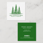 Moderne boomdiensten vierkante visitekaartje (Voorkant / Achterkant)