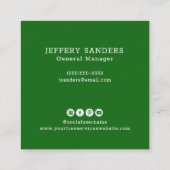 Moderne boomdiensten vierkante visitekaartje (Achterkant)