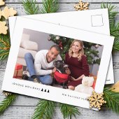 Moderne boomfoto feestdagenkaart