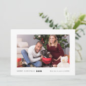 Moderne boomfoto feestdagenkaart (Staand voorkant)